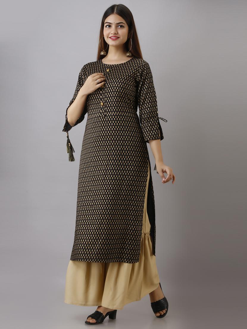 round neck kurta sharara set - 19481782 - Standard Image - 1
