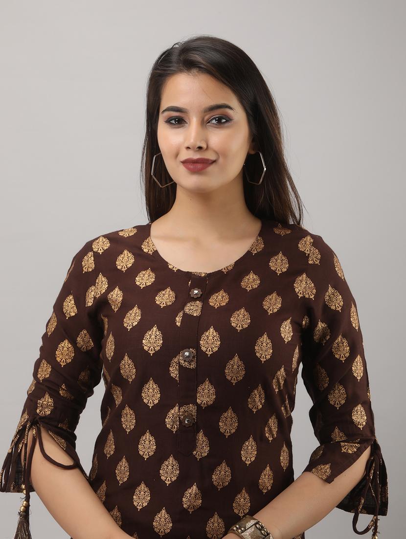 round neck kurta sharara set - 19481808 - Standard Image - 4