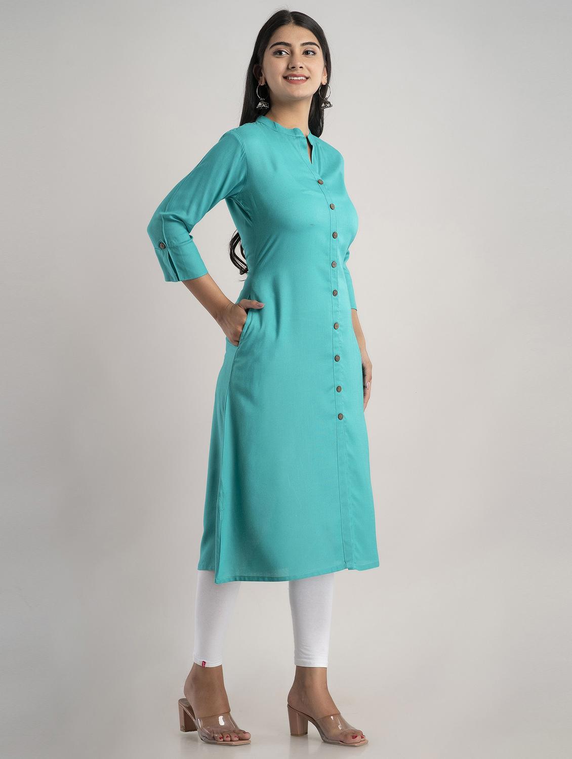 women's front slit kurta - 19481881 - Standard Image - 1