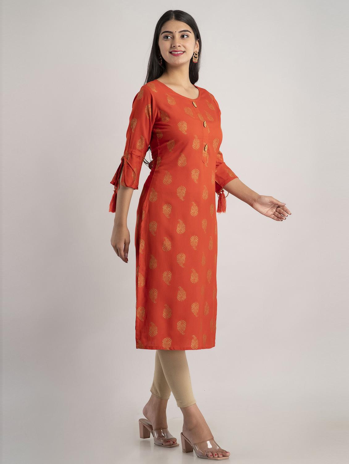 women's straight kurta - 19481928 - Standard Image - 1