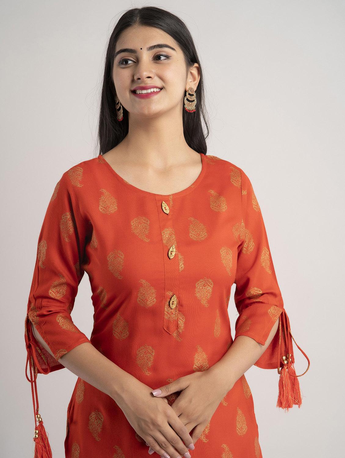 women's straight kurta - 19481928 - Standard Image - 4
