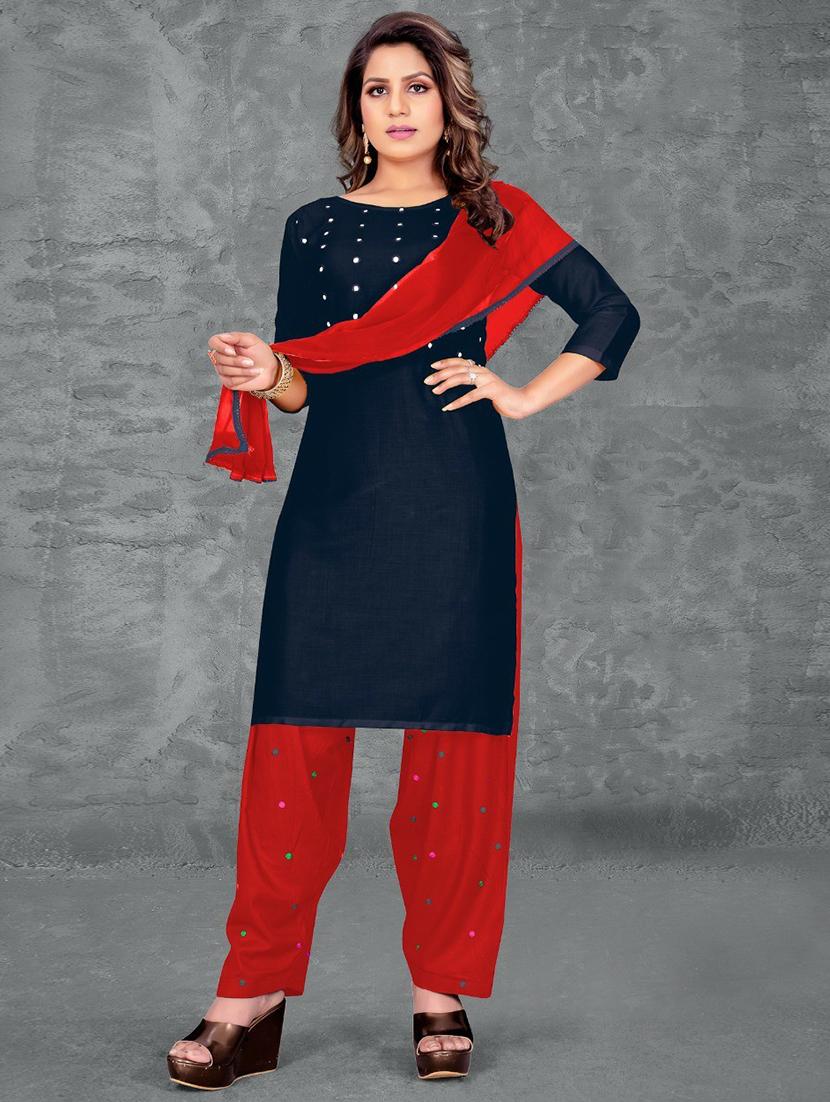 self design kurta salwar set - 19482612 - Standard Image - 1