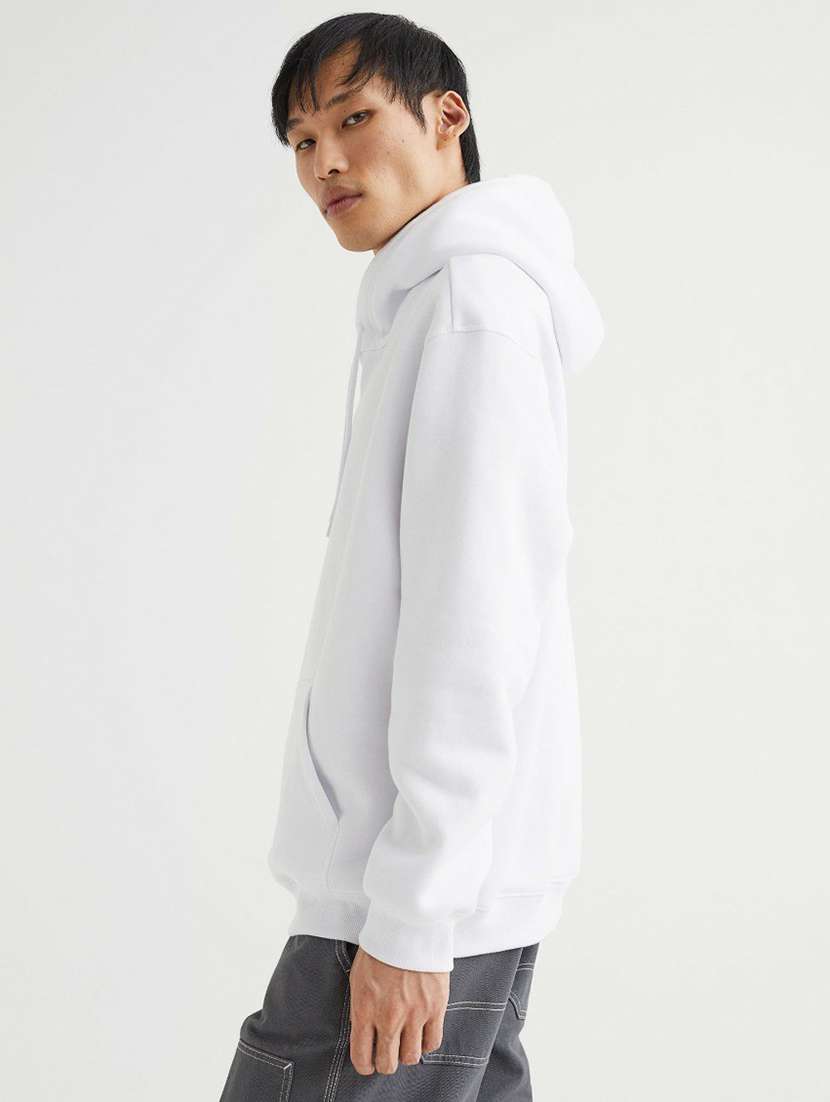 white hooded cotton blend regular sweatshirt - 19482636 - Standard Image - 1