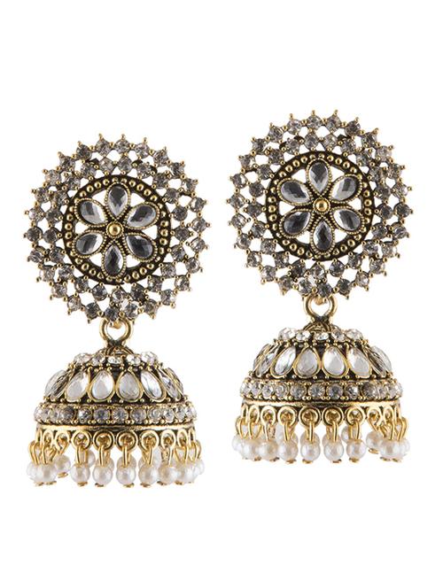 white alloy jhumka earring - 19482649 - Standard Image - 0