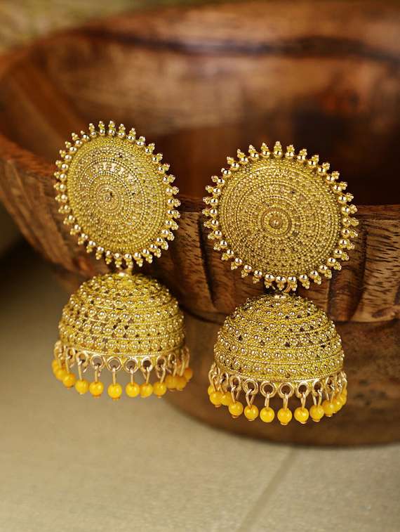 gold plated jhumka earring
