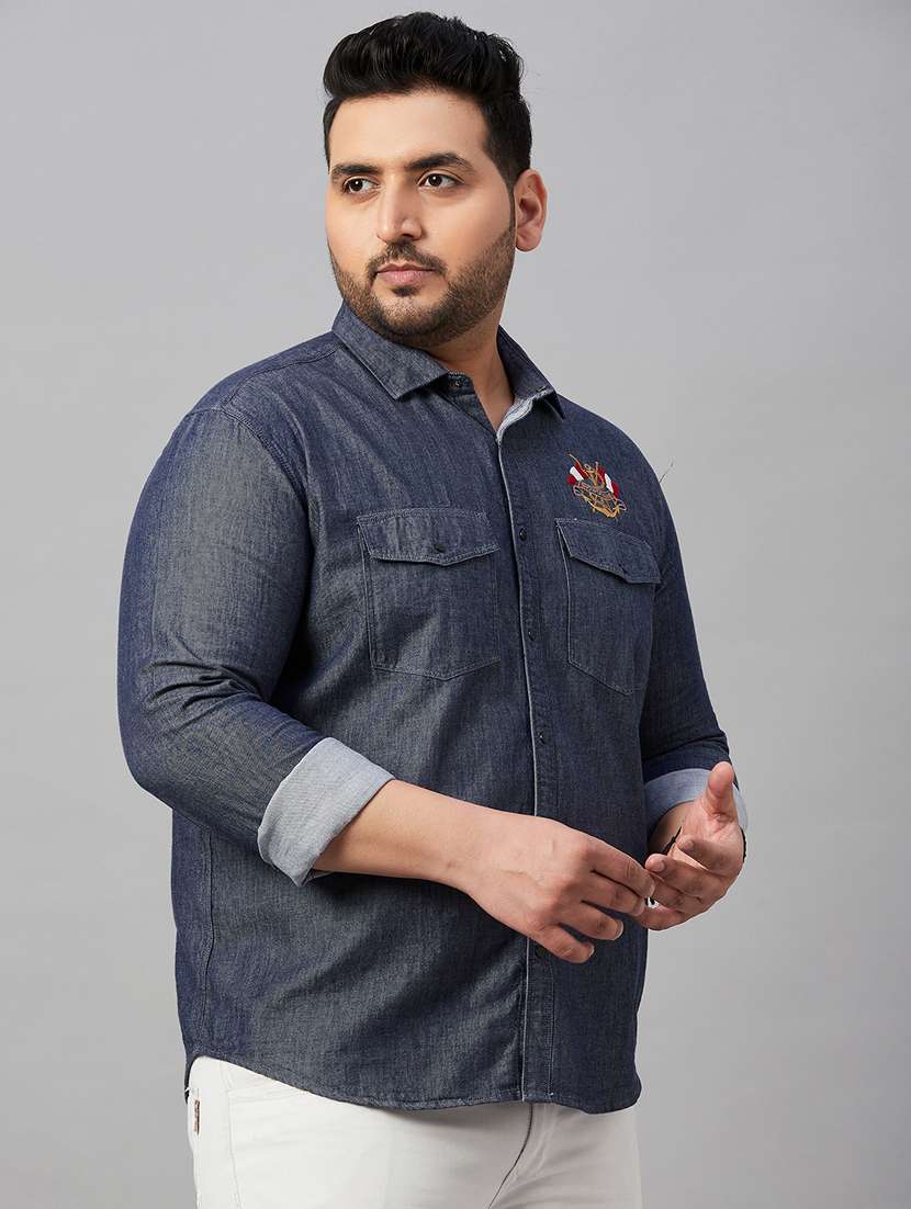 mens placement print casual shirt - 19482883 -  Standard Image - 1