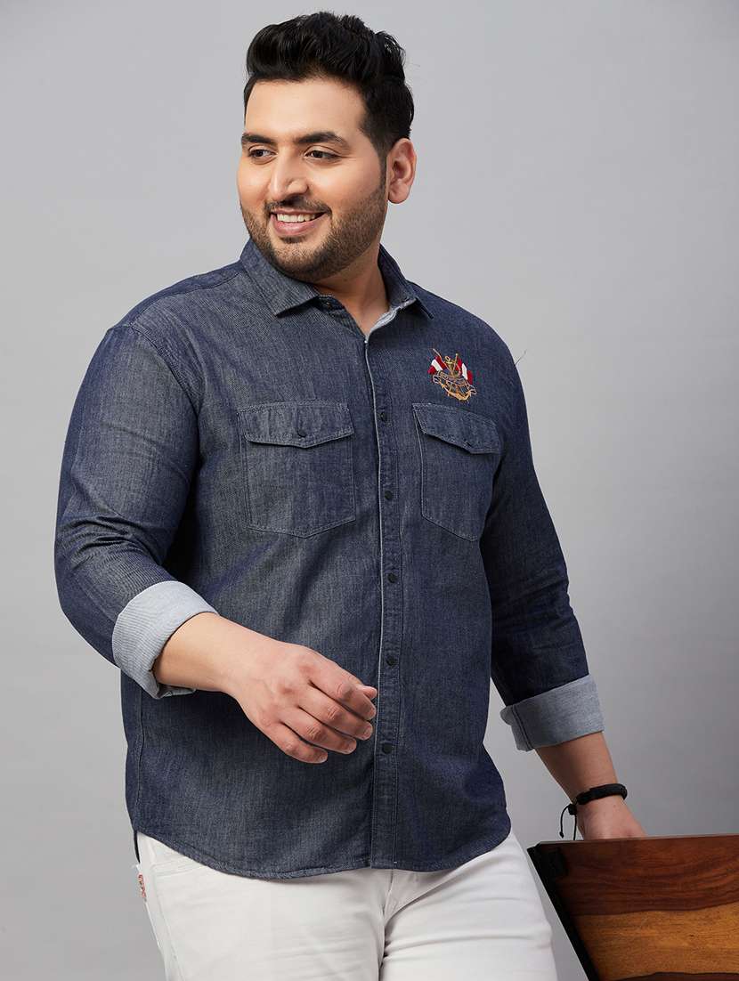 mens placement print casual shirt - 19482883 -  Standard Image - 4