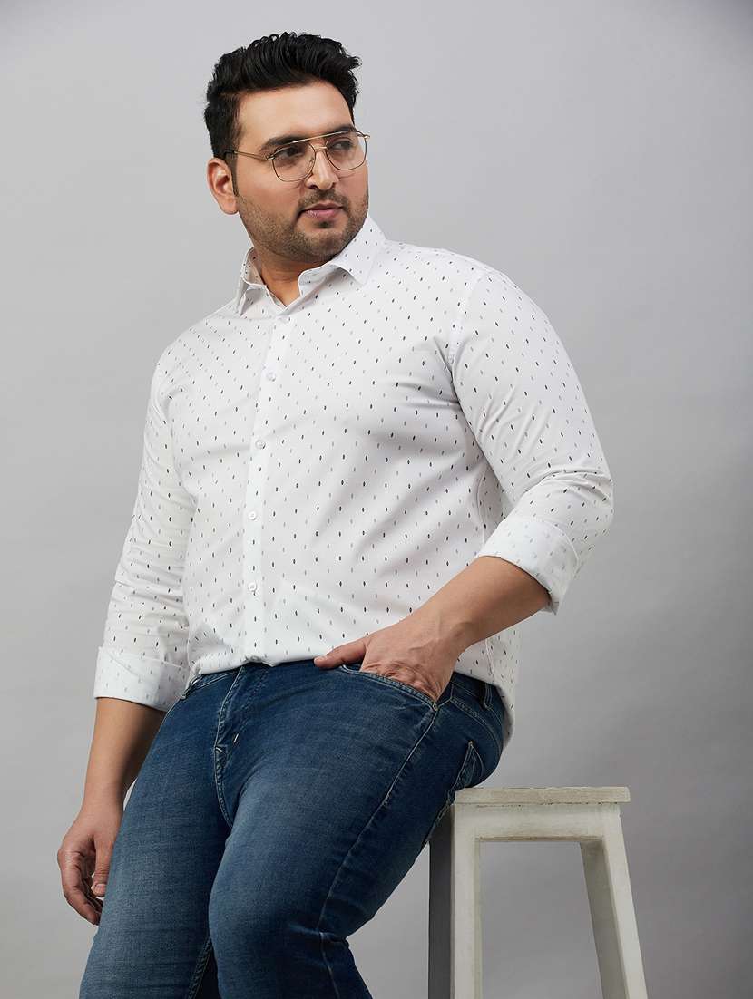 mens micro print casual shirt - 19482888 -  Standard Image - 4