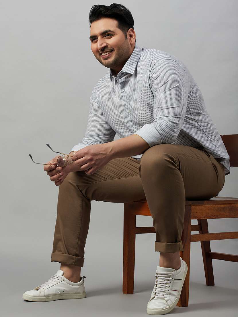 mens micro print casual shirt - 19482899 -  Standard Image - 4