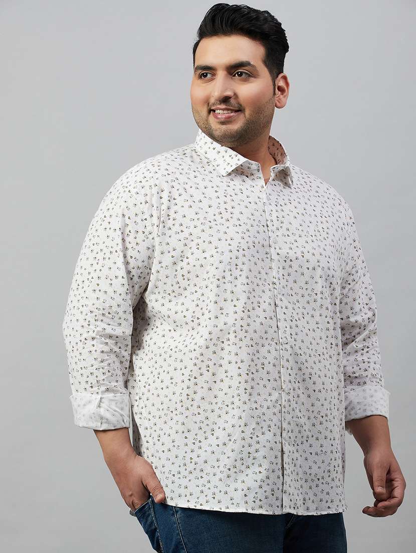 mens micro print casual shirt - 19482903 -  Standard Image - 1
