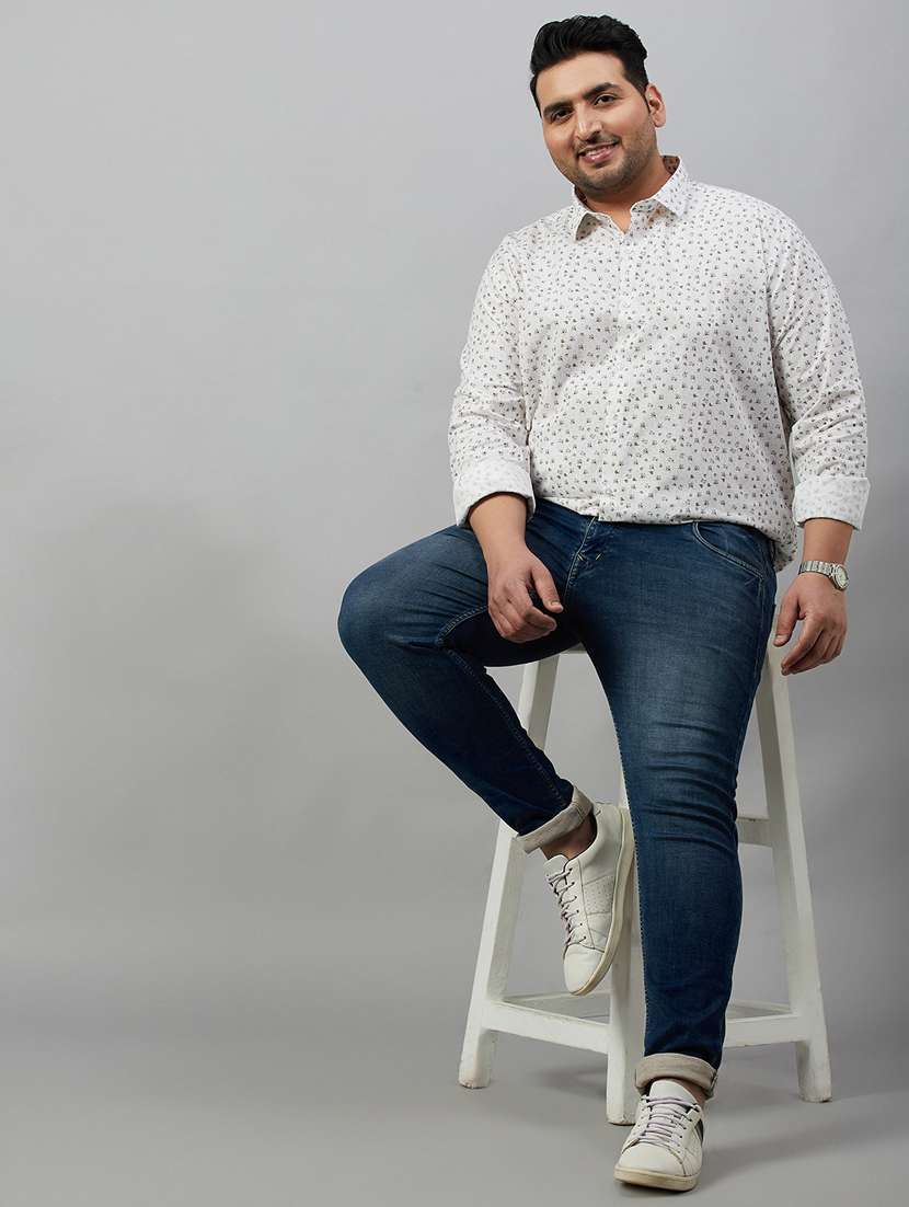 mens micro print casual shirt - 19482903 -  Standard Image - 4