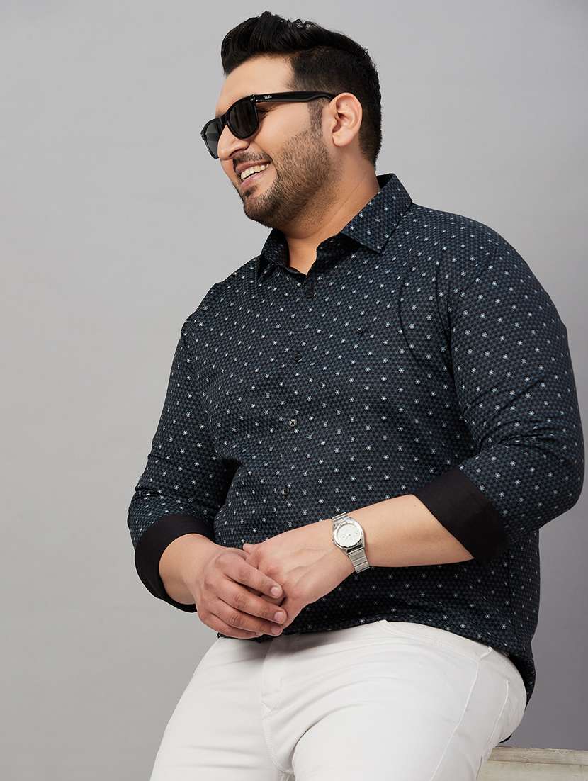 mens micro print casual shirt - 19482909 -  Standard Image - 4