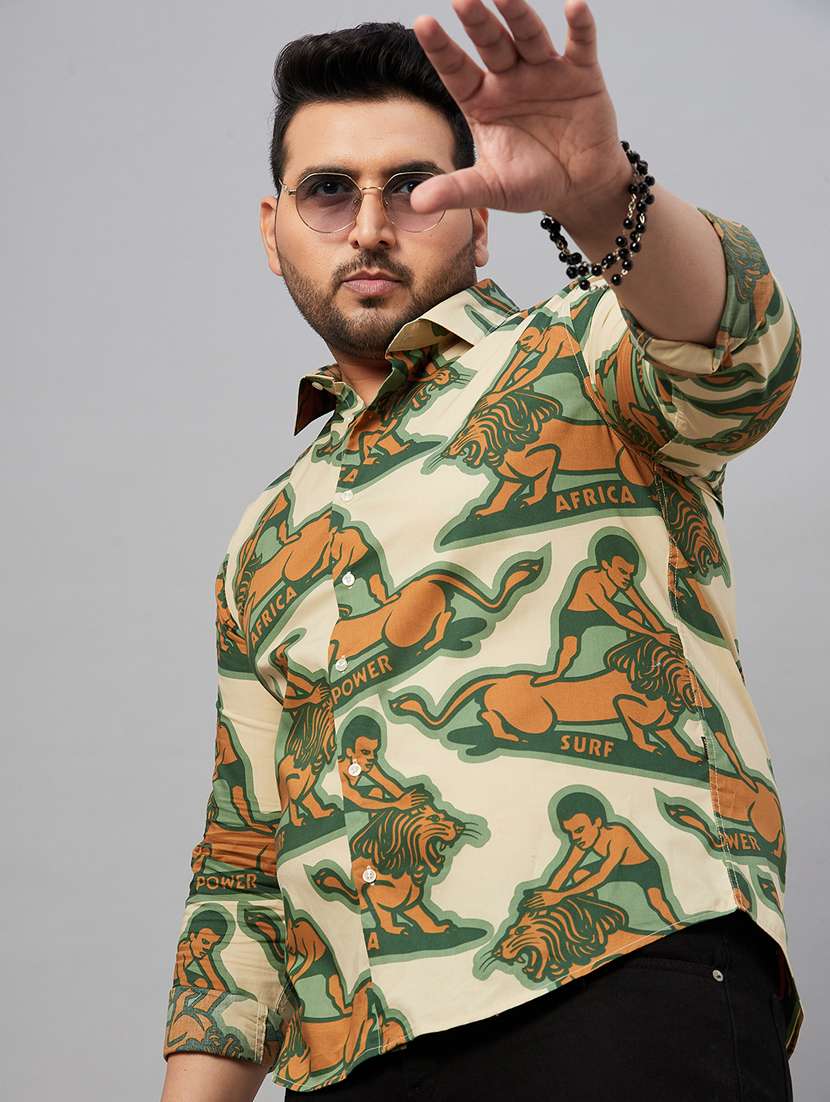 mens animal print casual shirt - 19482963 -  Standard Image - 4