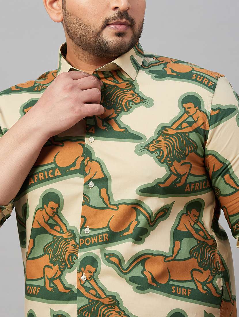 mens animal print casual shirt - 19482963 -  Standard Image - 6