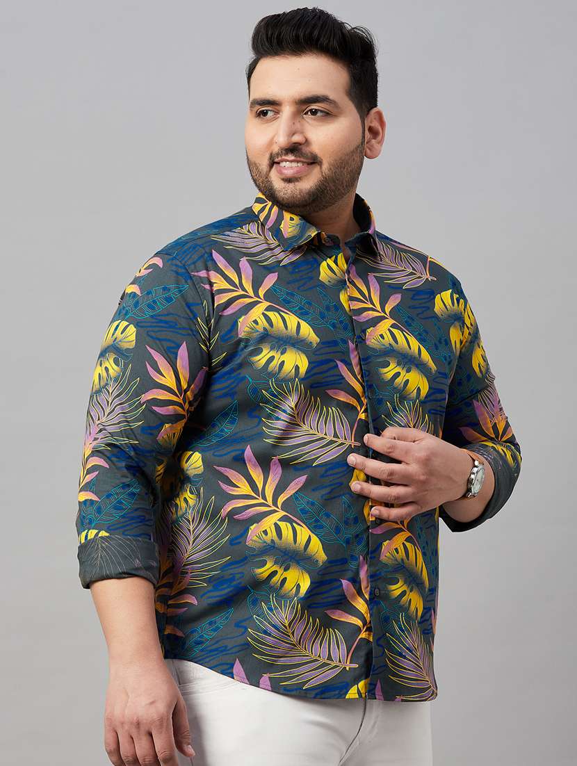 mens leaf print casual shirt - 19482964 -  Standard Image - 1