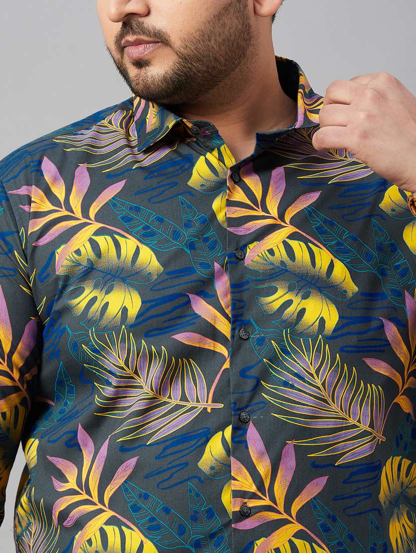 mens leaf print casual shirt - 19482964 -  Standard Image - 6