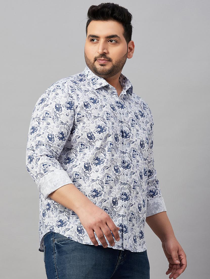 mens printed casual shirt - 19482971 - Standard Image - 1
