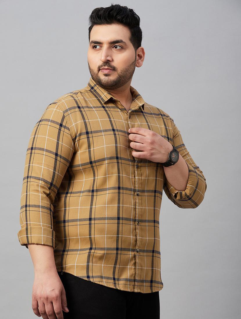 mens checks casual shirt - 19483009 - Standard Image - 1