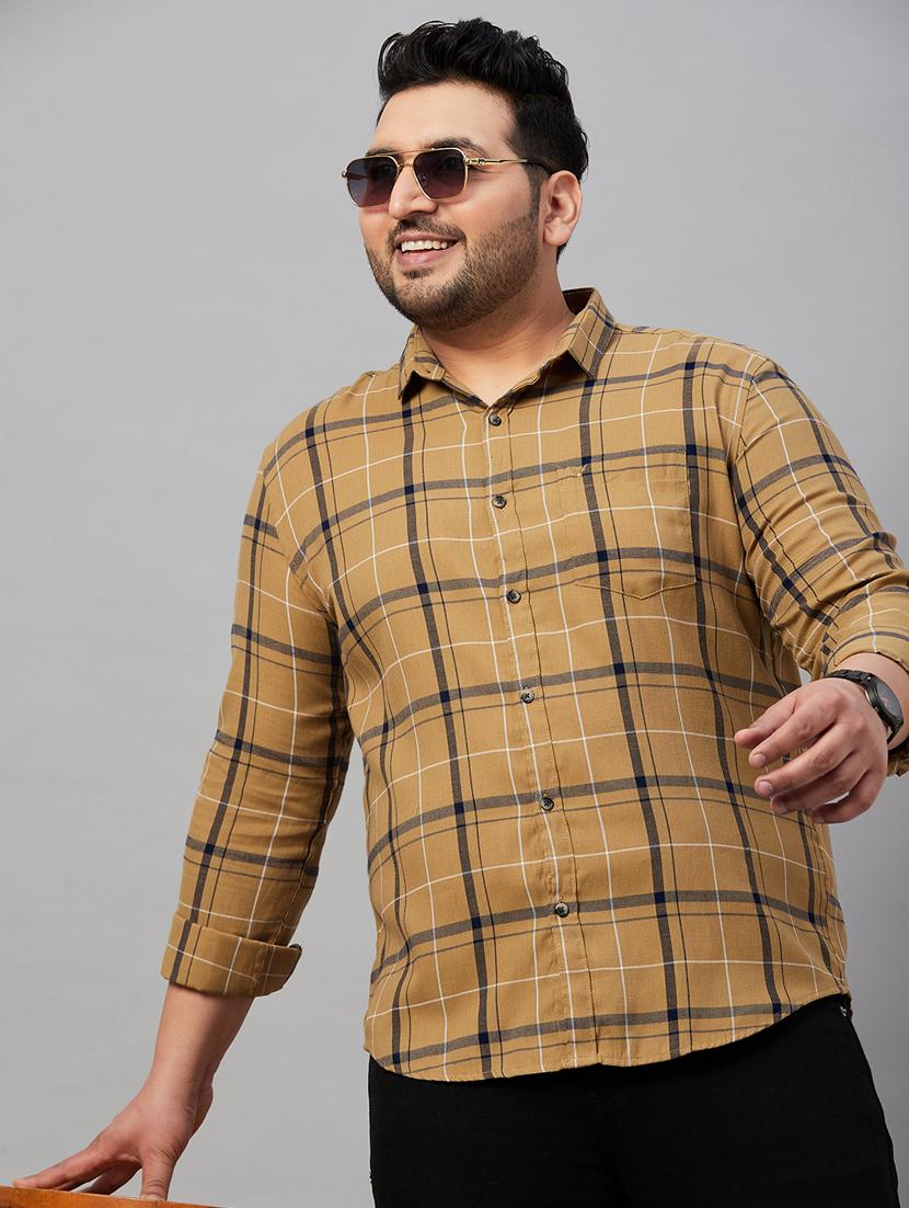 mens checks casual shirt - 19483009 - Standard Image - 4