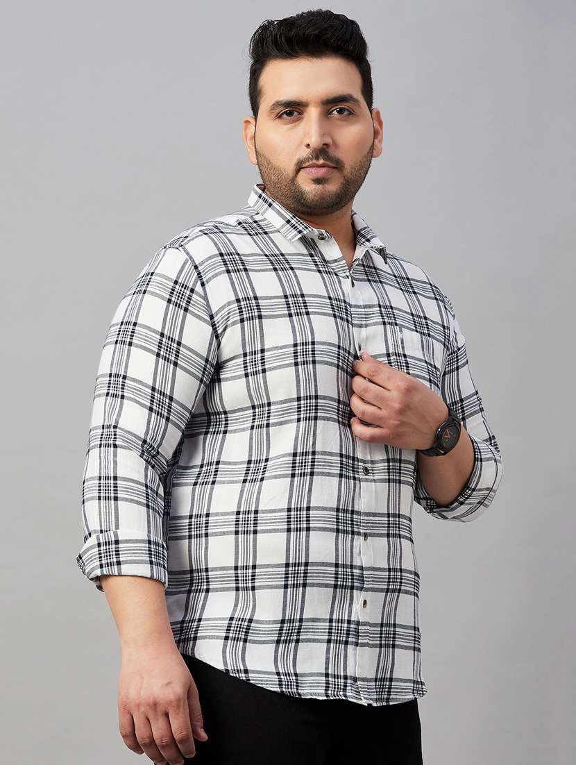 mens checks casual shirt - 19483018 - Standard Image - 1