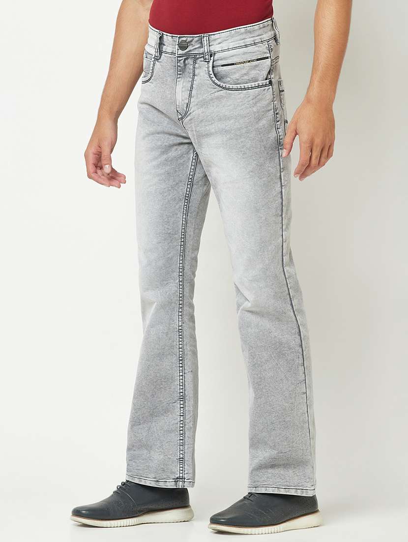 grey light washed denim jean - 19483286 -  Standard Image - 1