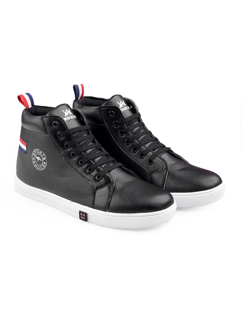 black patent leather lace up sneakers - 19483472 -  Standard Image - 1