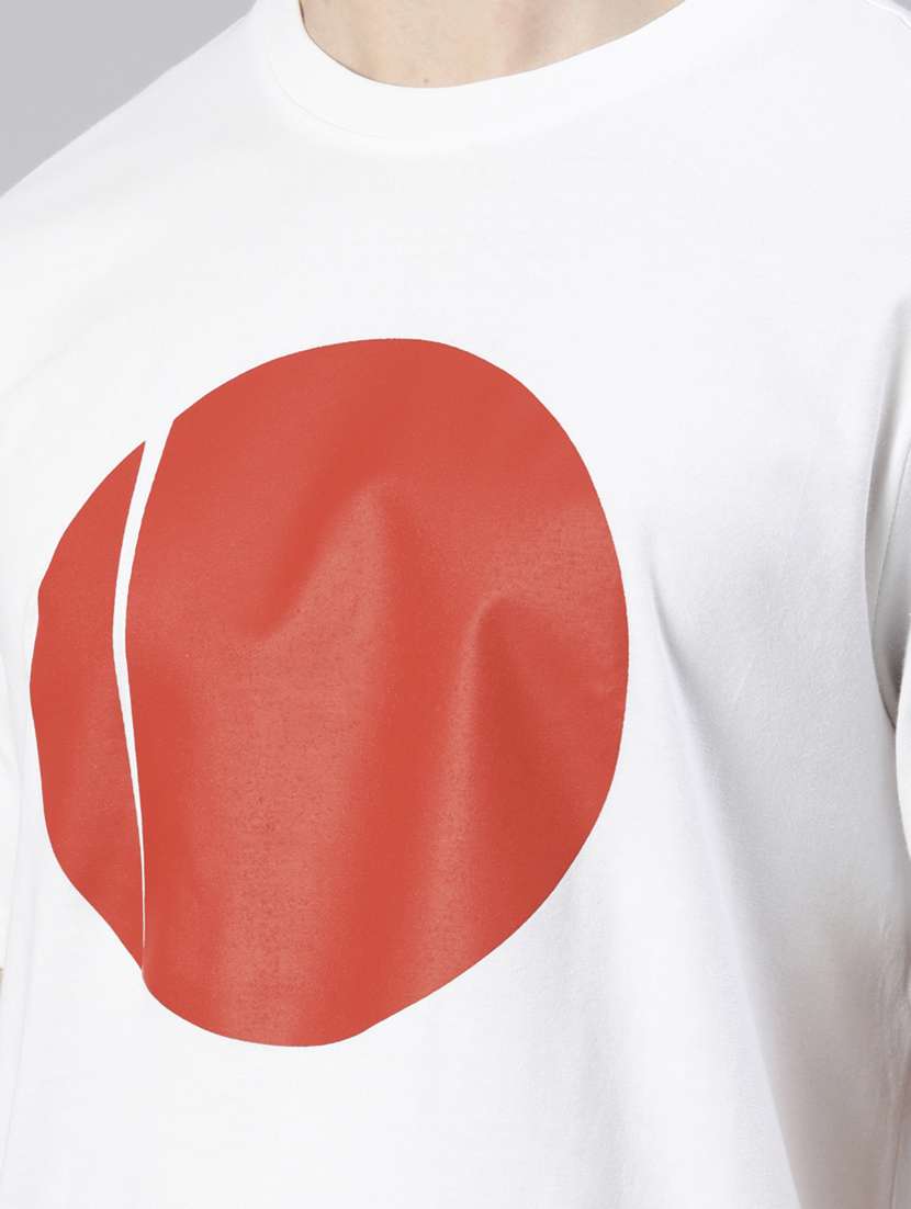 white chest printed t-shirt - 19484112 -  Standard Image - 4