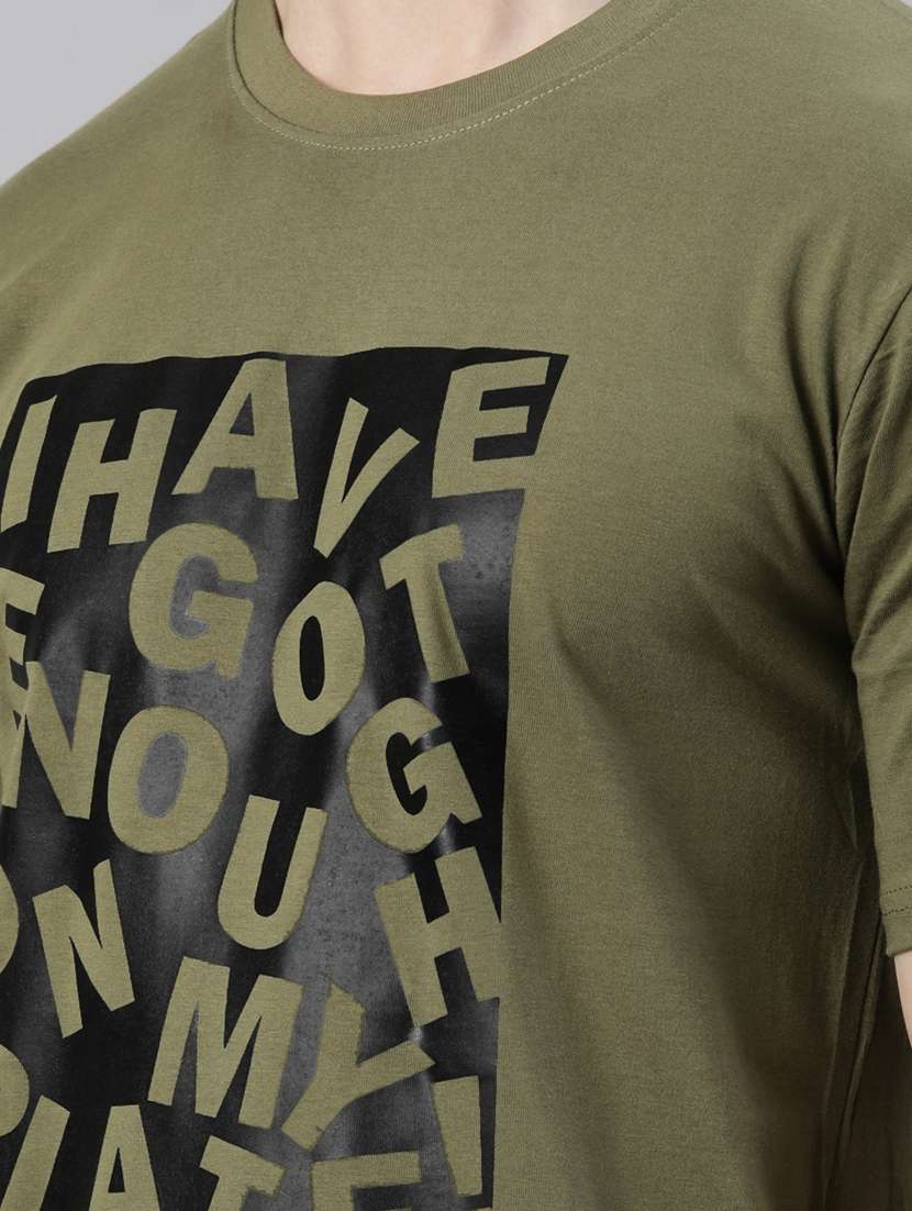 green chest printed t-shirt - 19484130 -  Standard Image - 4