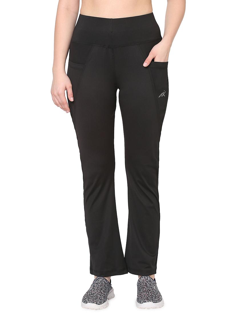 mid rise solid track pant