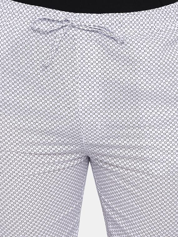 white printed cotton three - fourth - 19484761 - Standard Image - 4