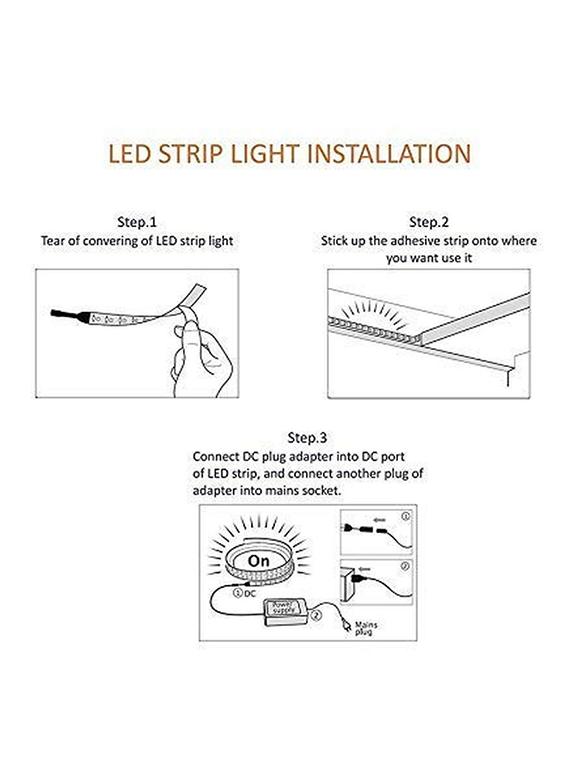 rsct red 4 m fall led strip ceiling light for decorations with adapter - 19487009 - Standard Image - 4