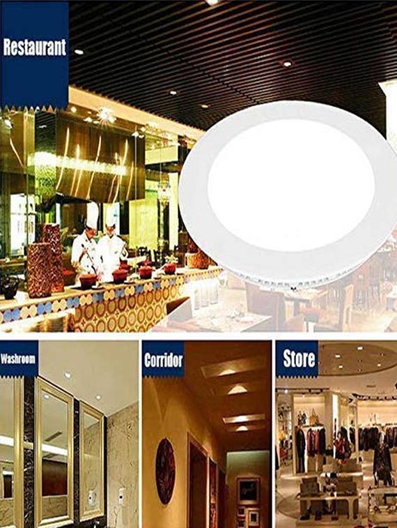 rsct white ultra slim round shaped led ceiling panel light with adapter 7 to 9 w (pack of 2) - 19487102 - Standard Image - 1