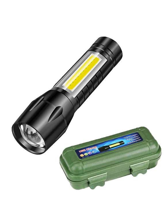 rsct rechargeable led flashlight with cob light mini waterproof portable led cob flashlight - 19487287 -  Zoom Image - 0