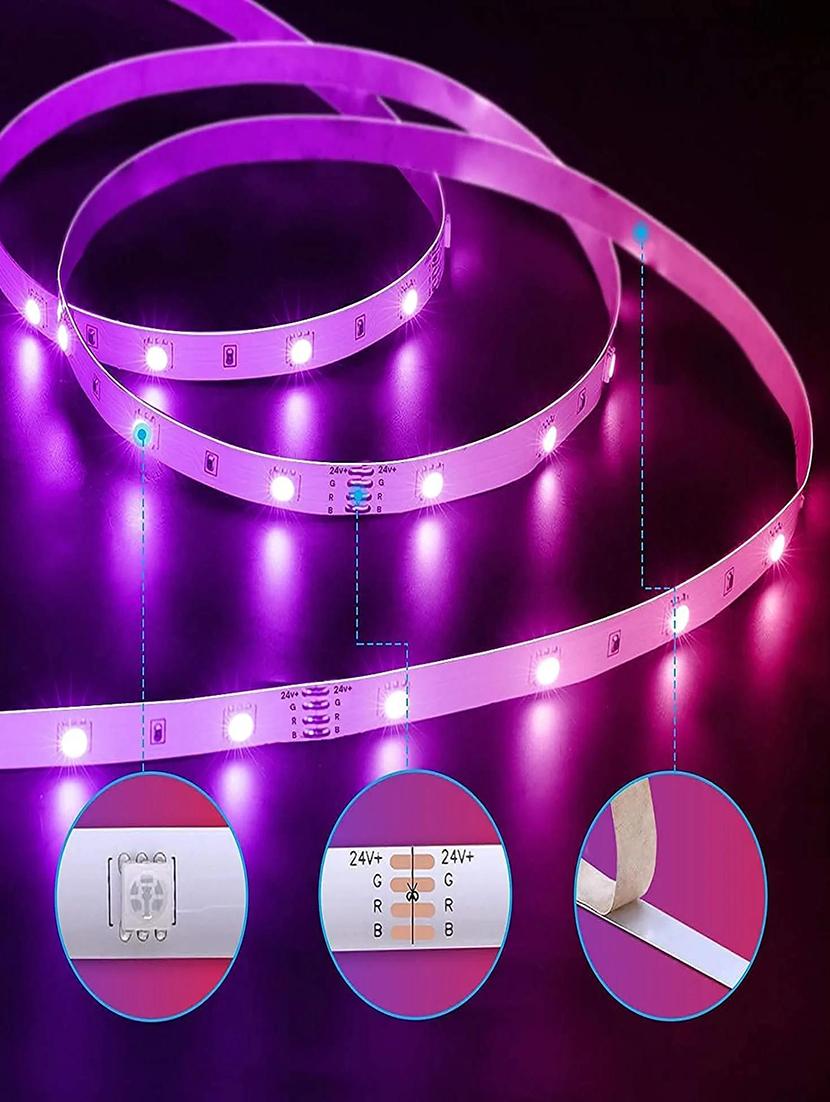 rsct smart wi-fi rgb 300 led rope strip light compatible with alexa google assistant, app control (5 m) - 19487536 - Standard Image - 1