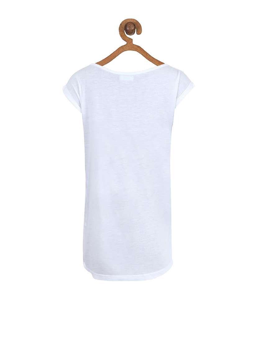  white cotton printed regular tee - 19488893 -  Standard Image - 1