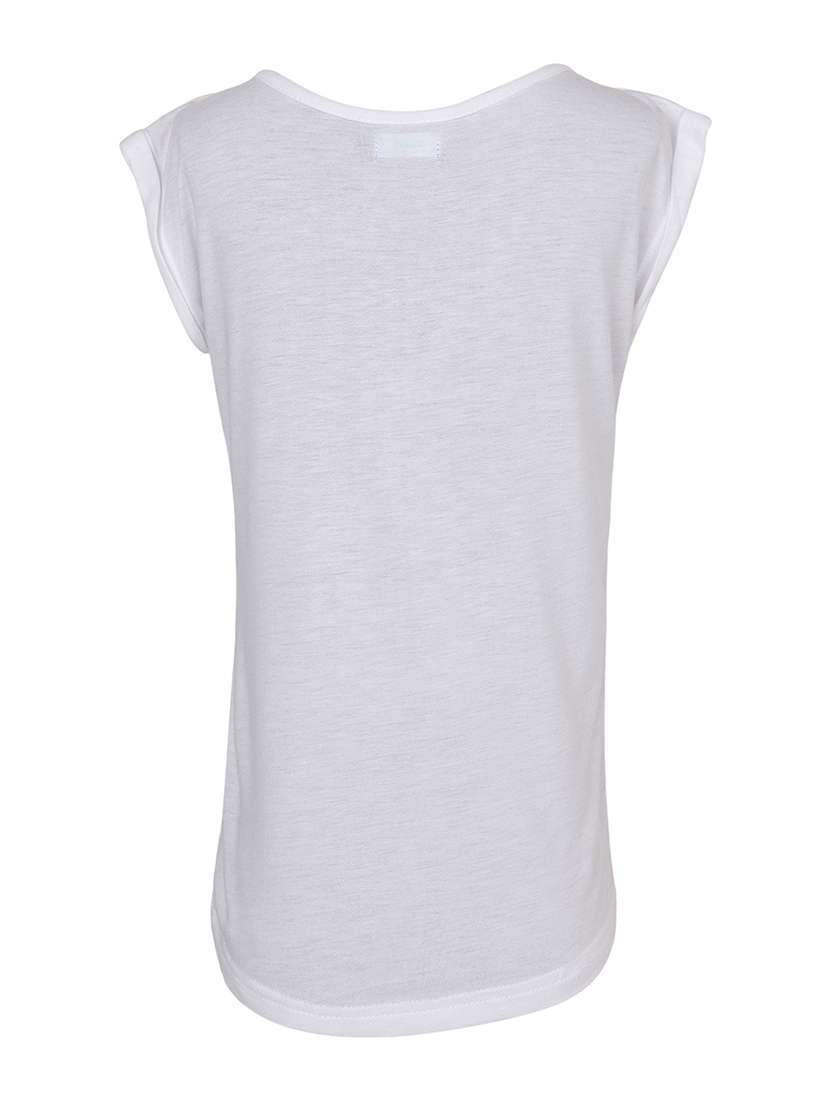 white cotton printed regular tee - 19488898 -  Standard Image - 1