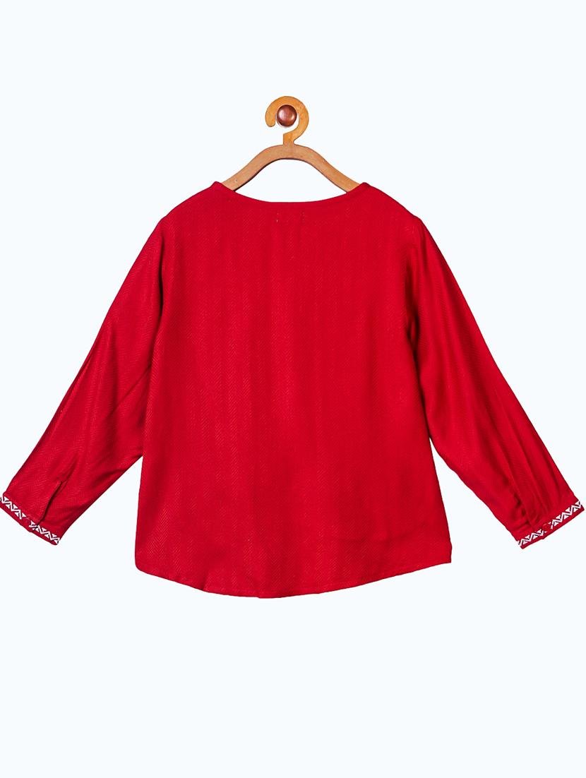 girls key hole neck top - 19488902 - Standard Image - 1