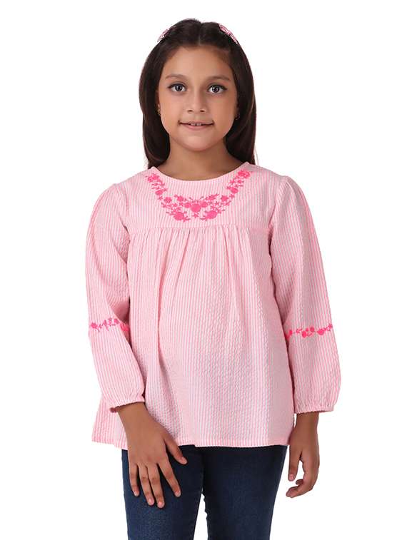 girls round neck top