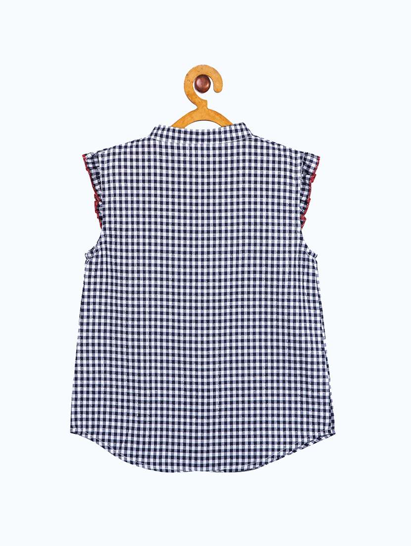 girls mandarin collar top - 19488922 -  Standard Image - 1