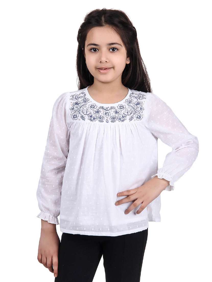 girls round neck top