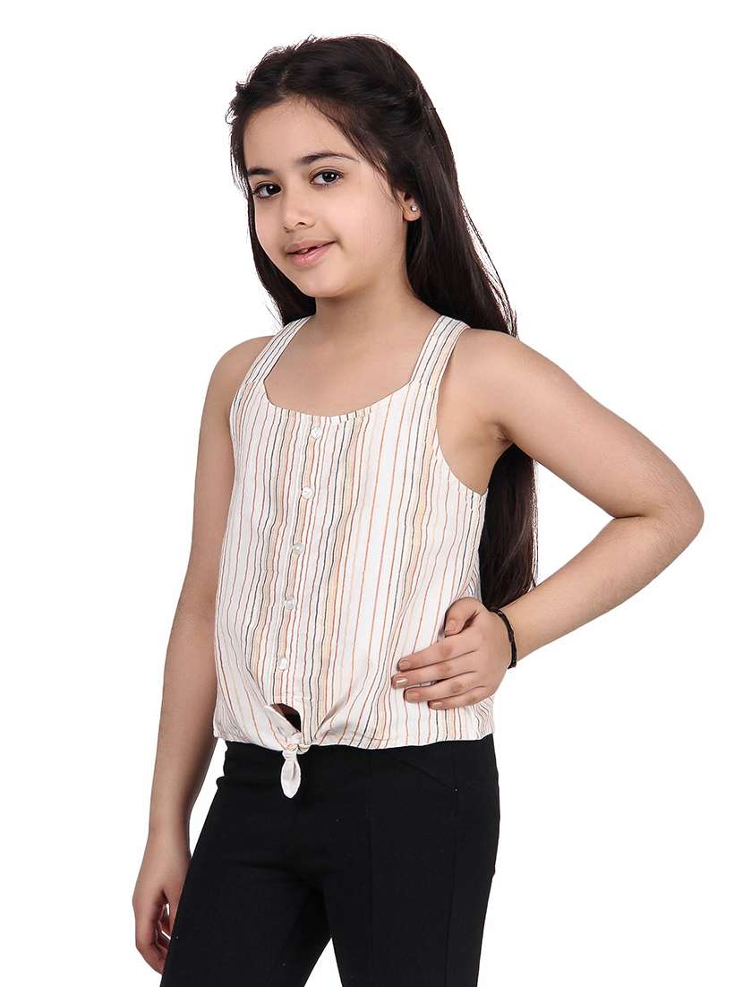 girls round neck tank