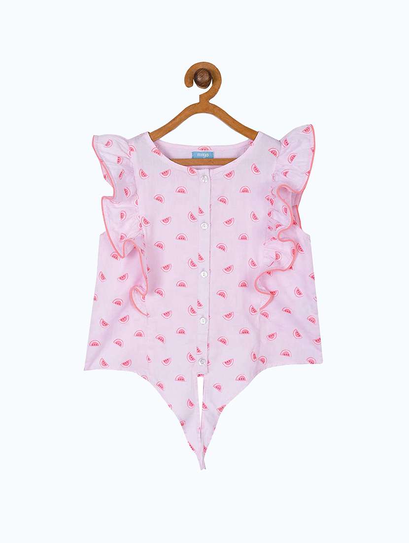 girls round neck top