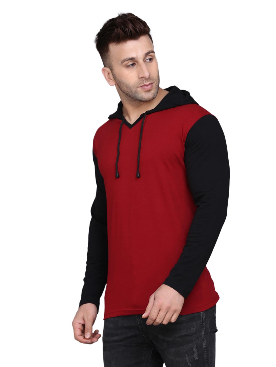 solids cotton hooded t-shirt - 19489191 - Standard Image - 1
