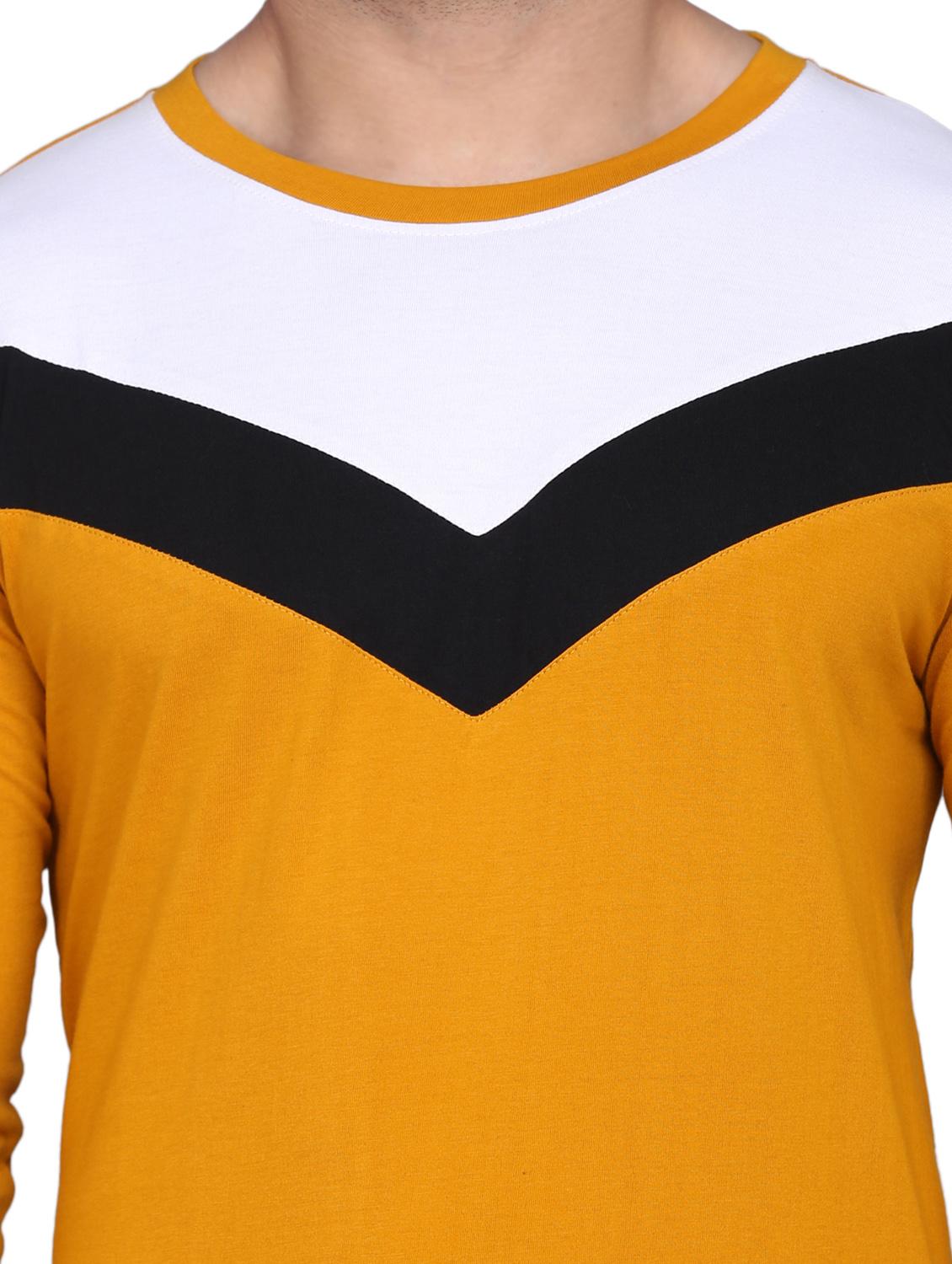 round neck color block regular t-shirt - 19489216 - Standard Image - 4