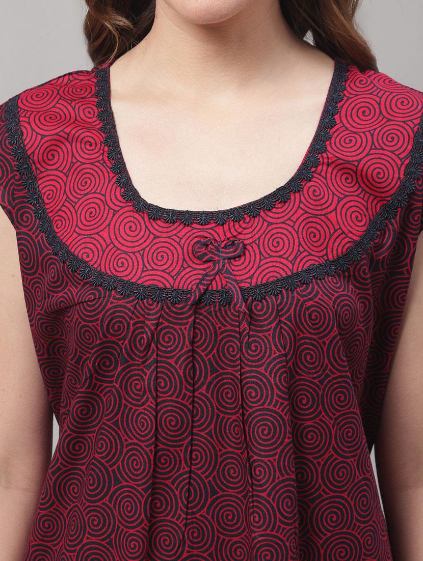 black printed nighty - 19489305 - Standard Image - 4
