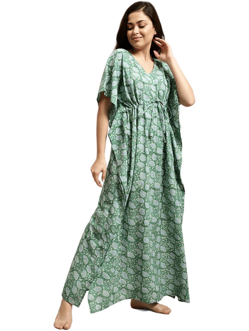 v-neck printed kaftan - 19489338 -  Standard Image - 1