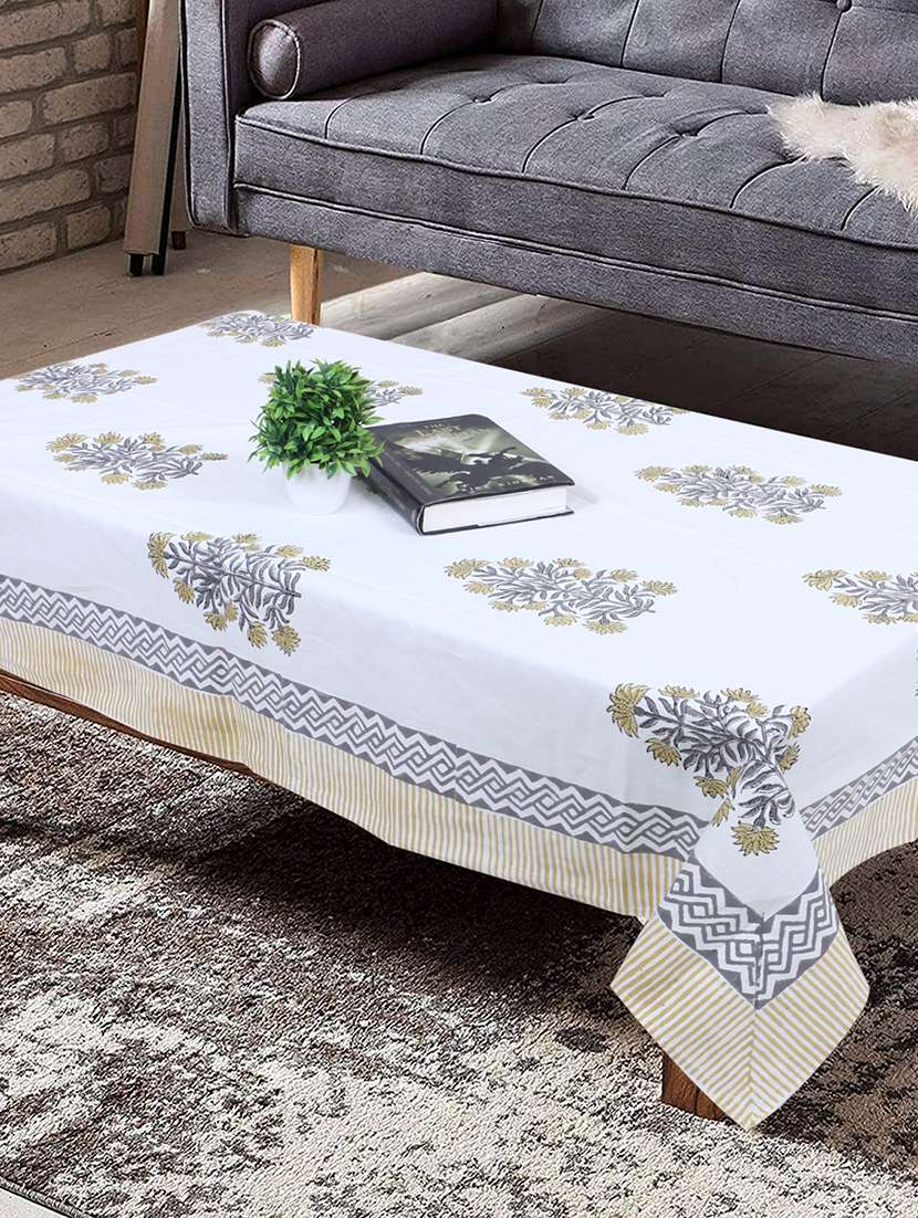 texstylers cotton 4 seater 40 x 60 inch rectangular jaipuri center table cloth