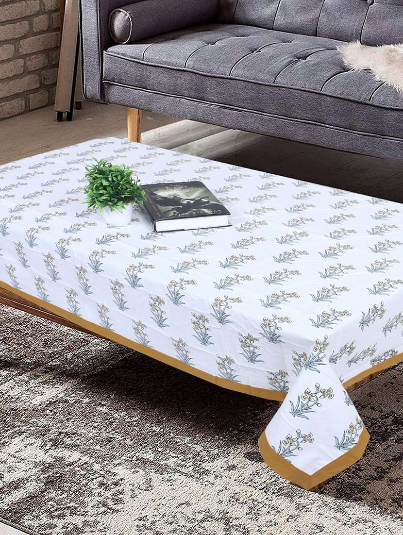 texstylers cotton 4 seater 40 x 60 inch rectangular jaipuri center table cloth