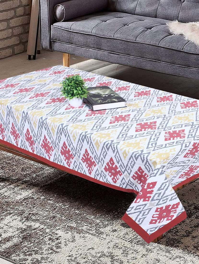 texstylers cotton 4 seater 40 x 60 inch rectangular jaipuri center table cloth