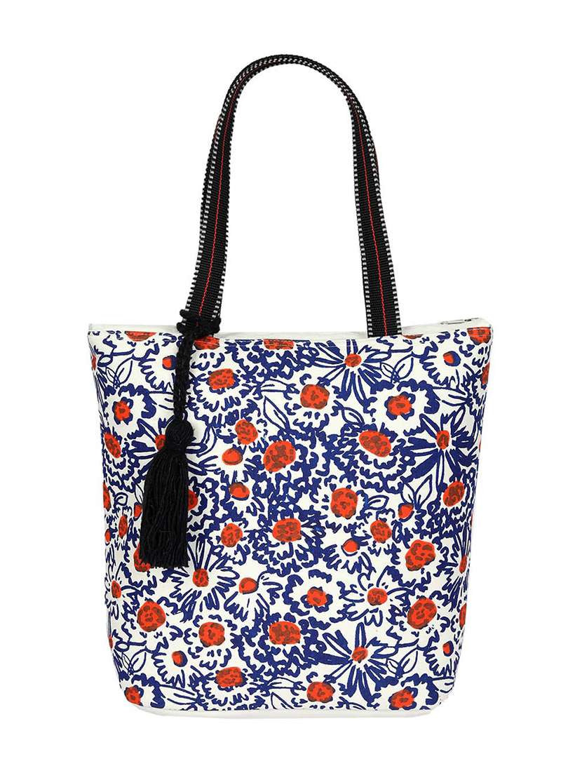 floral printed cotton regular tote